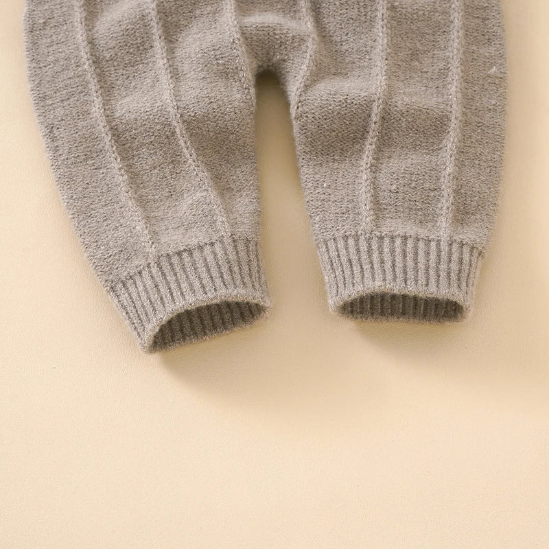 Sleeveless Knitted Baby Romper Set